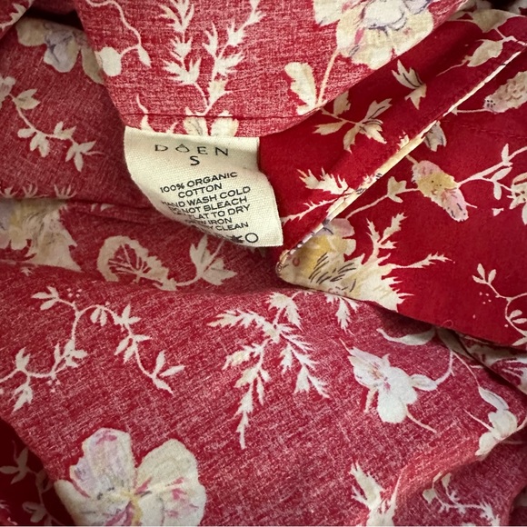 DÔEN Meribel shirred floral-print cotton-poplin midi dress size Small - Picture 8 of 10